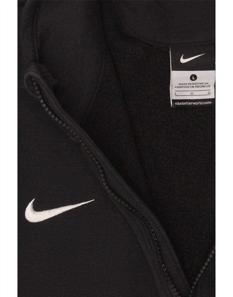NIKE Mens Godwin Football Zip Neck Sweatshirt Jumper Large Black Cotton Vintage Nike and Second-Hand Nike from Messina Hembry 