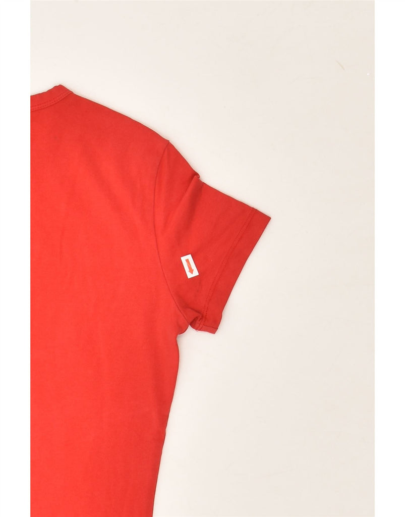 CALVIN KLEIN Womens Graphic T-Shirt Top UK 8 Small Red Cotton | Vintage Calvin Klein | Thrift | Second-Hand Calvin Klein | Used Clothing | Messina Hembry 