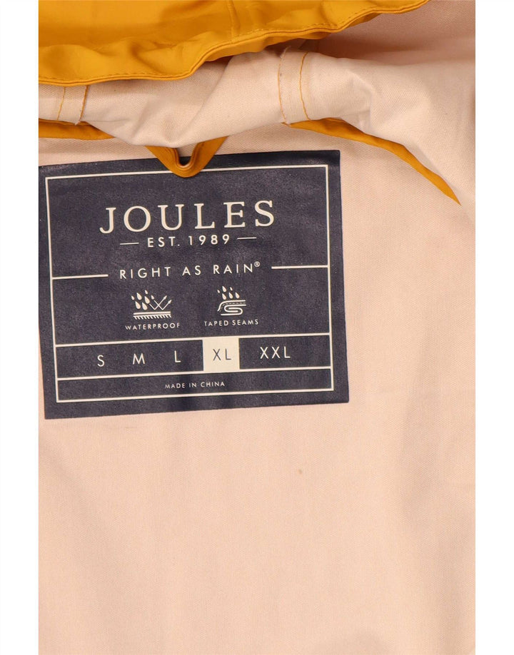 Joules Mens Hooded Rain Jacket UK 42 XL Yellow