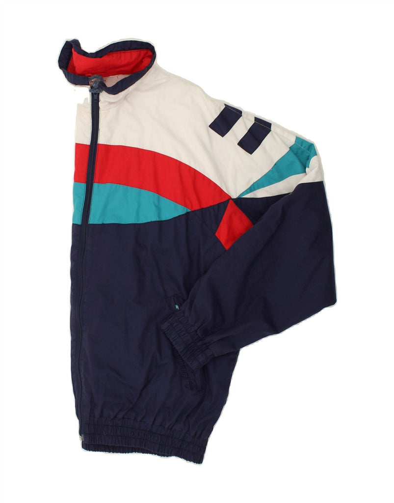 VINTAGE Mens Tracksuit Top Jacket Large Navy Blue Colourblock | Vintage Vintage | Thrift | Second-Hand Vintage | Used Clothing | Messina Hembry 