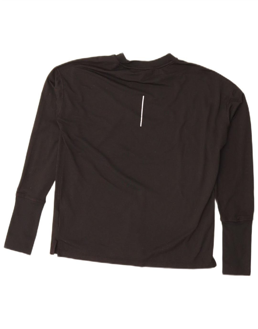 Nike Womens Dri Fit Oversized Top Long Sleeve UK 10 Small Black Polyester
