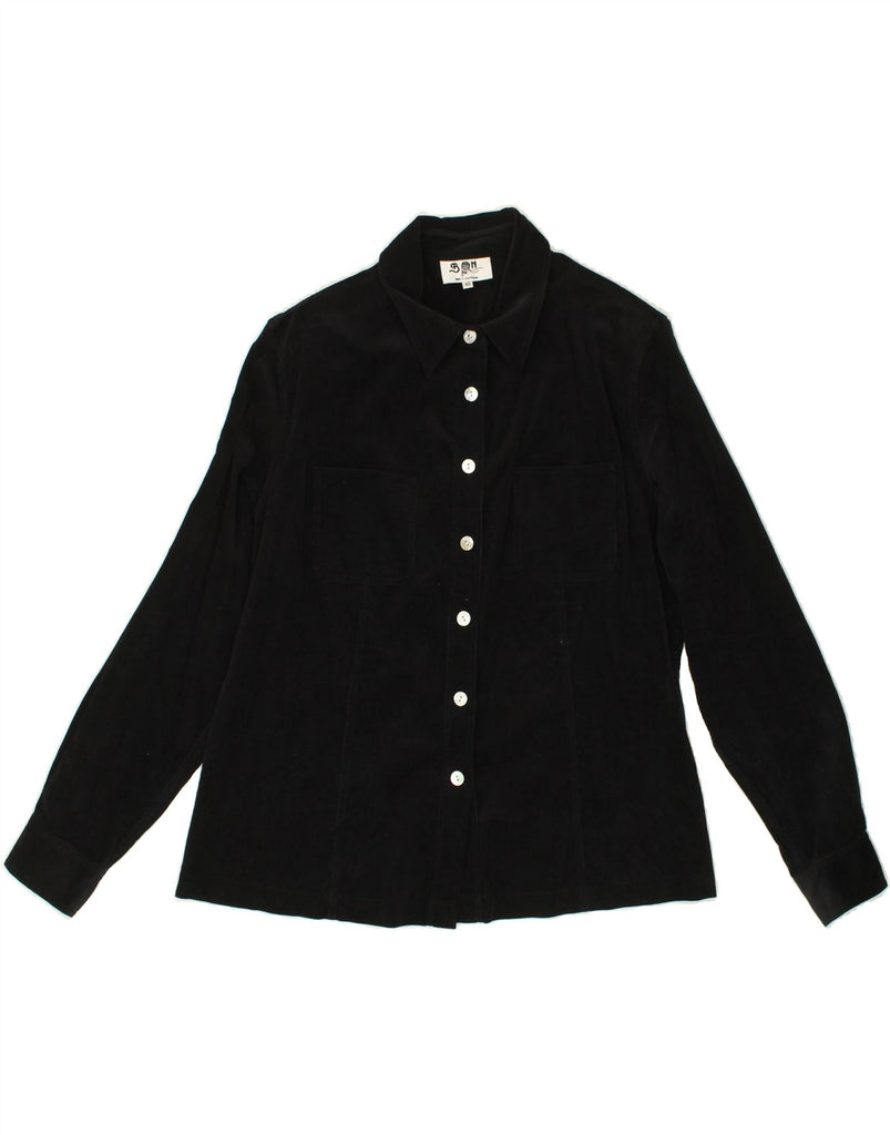 VINTAGE Womens Shirt EU 40 Medium Black Cotton | Vintage Vintage | Thrift | Second-Hand Vintage | Used Clothing | Messina Hembry 