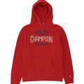 CHAMPION Mens Graphic Hoodie Jumper Medium Red Cotton