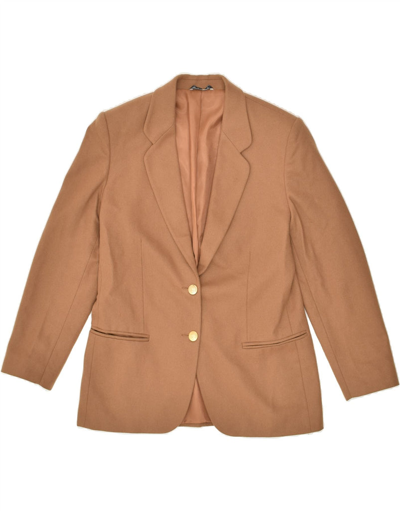 VINTAGE Womens 2 Button Blazer Jacket UK 14 Large Brown | Vintage Vintage | Thrift | Second-Hand Vintage | Used Clothing | Messina Hembry 