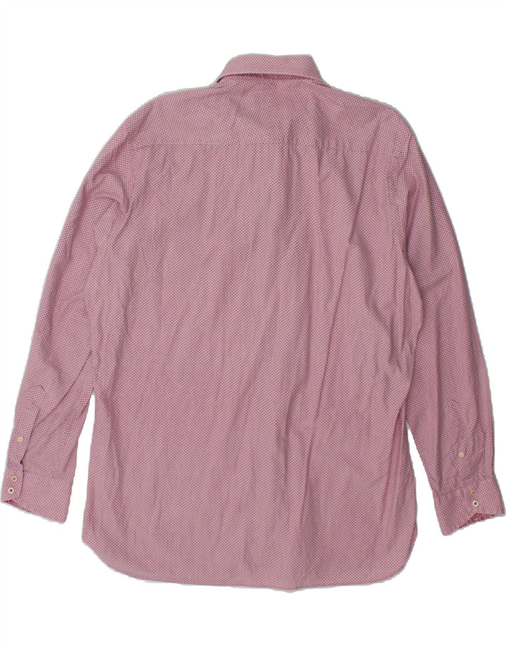 TED BAKER Mens Shirt Size 16 1/2 Large Pink Spotted Cotton Vintage Ted Baker and Second-Hand Ted Baker from Messina Hembry 