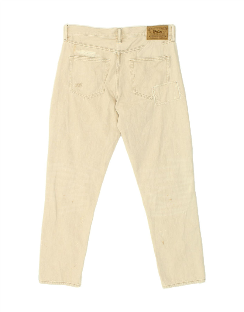 POLO RALPH LAUREN Boys Slim Jeans 12-13 Years W26 L28 Beige Patchwork | Vintage Polo Ralph Lauren | Thrift | Second-Hand Polo Ralph Lauren | Used Clothing | Messina Hembry 