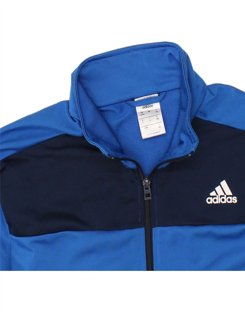 ADIDAS Mens Tracksuit Top Jacket UK 42/44 Large Blue Colourblock Polyester | Vintage Adidas | Thrift | Second-Hand Adidas | Used Clothing | Messina Hembry 