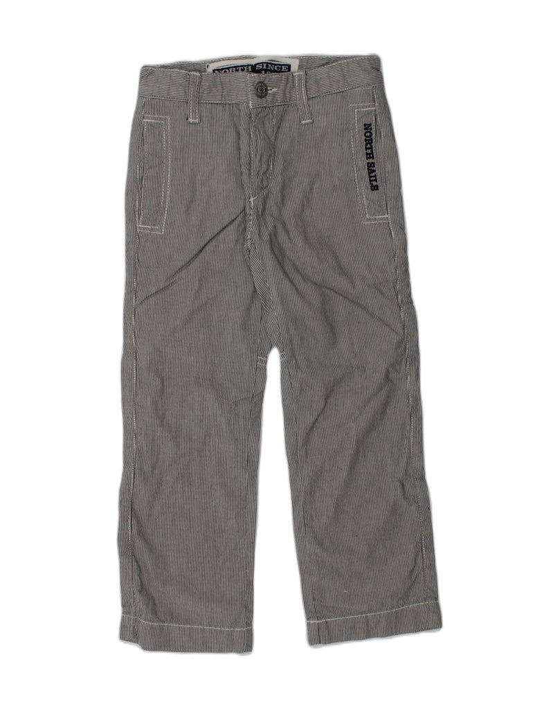 NORTH SAILS Boys Straight Chino Trousers 3-4 Years W22 L19 Grey Striped | Vintage North Sails | Thrift | Second-Hand North Sails | Used Clothing | Messina Hembry 