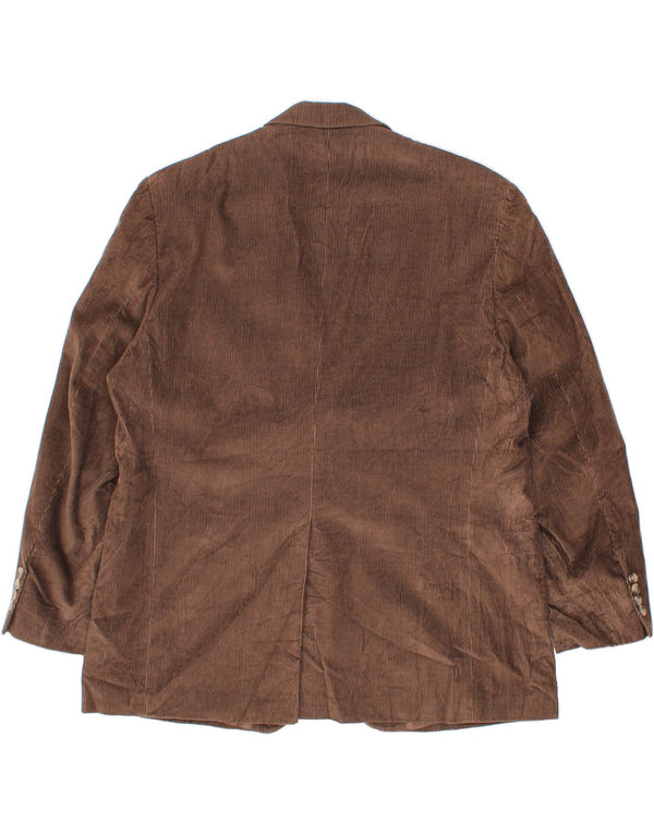 DOCKERS Mens Corduroy Blazer Jacket US 48 4XL Brown Cotton