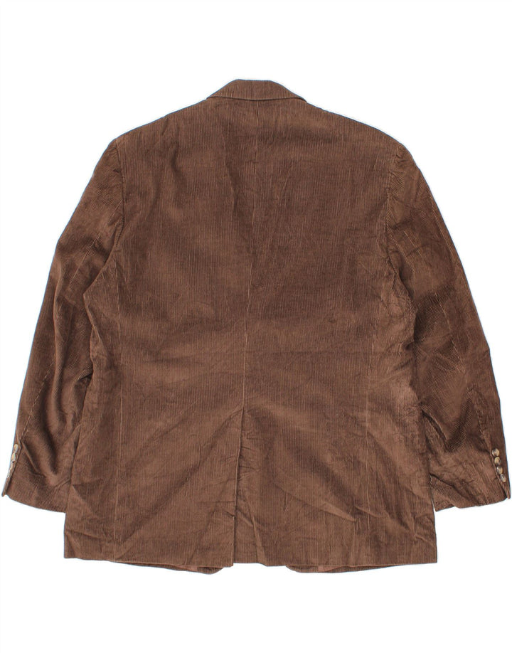 DOCKERS Mens Corduroy Blazer Jacket US 48 4XL Brown Cotton