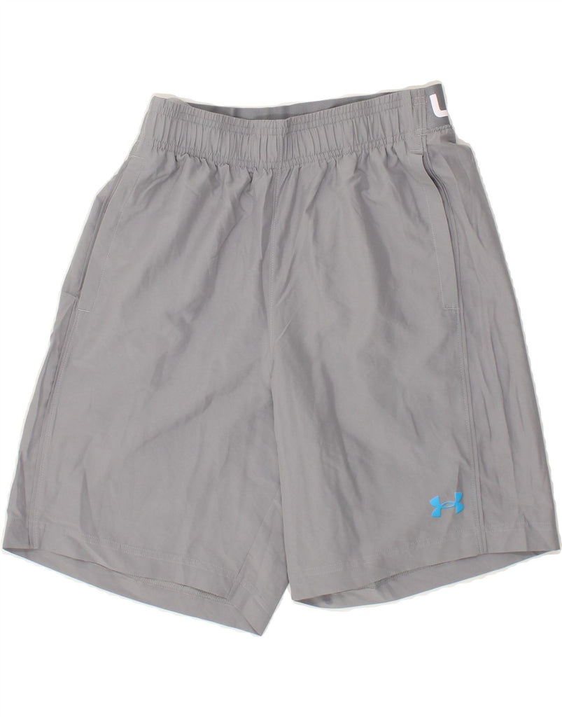 UNDER ARMOUR Mens Graphic Sport Shorts Small Grey Polyester | Vintage Under Armour | Thrift | Second-Hand Under Armour | Used Clothing | Messina Hembry 