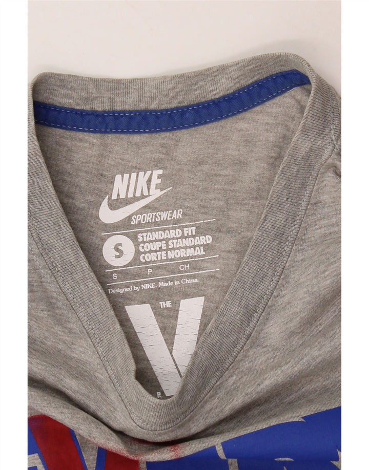 NIKE Mens Coupe Standard Standard Fit Graphic T-Shirt Top Small Grey
