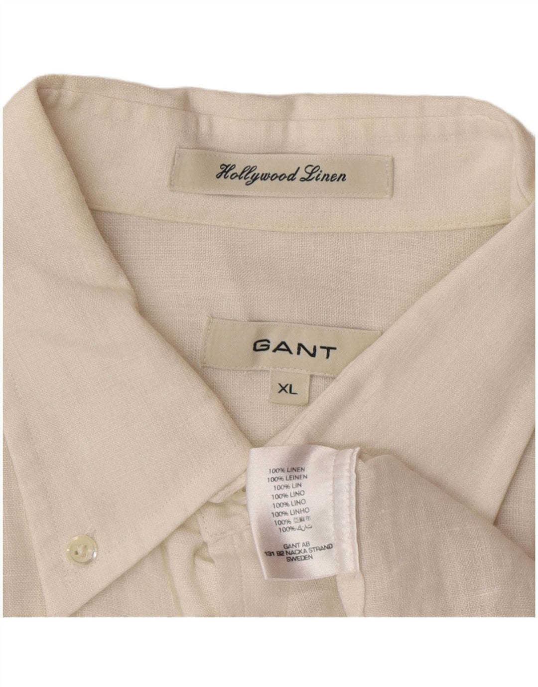 Gant Mens Shirt XL White Linen