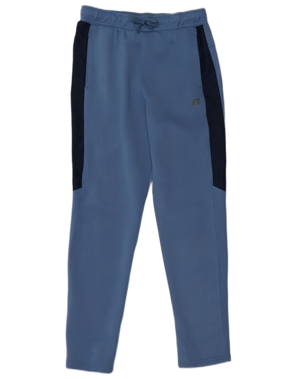 RUSSELL ATHLETIC Boys Dri-Power Tracksuit Trousers 15-16 Years 2XL Blue