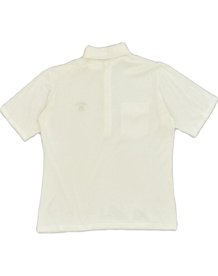 PICKWICK Mens Polo Shirt Large White Cotton | Vintage Pickwick | Thrift | Second-Hand Pickwick | Used Clothing | Messina Hembry 