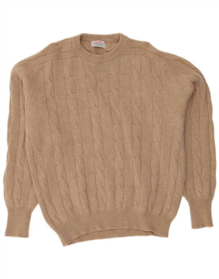 PETER SCOTT Mens Crew Neck Jumper Sweater 2XL Beige
