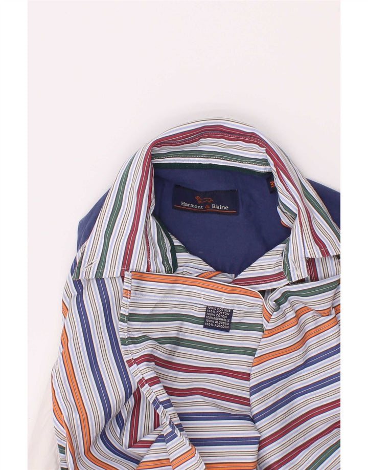Harmont & Blaine Boys Shirt 10-11 Years Medium Multicoloured Striped Cotton