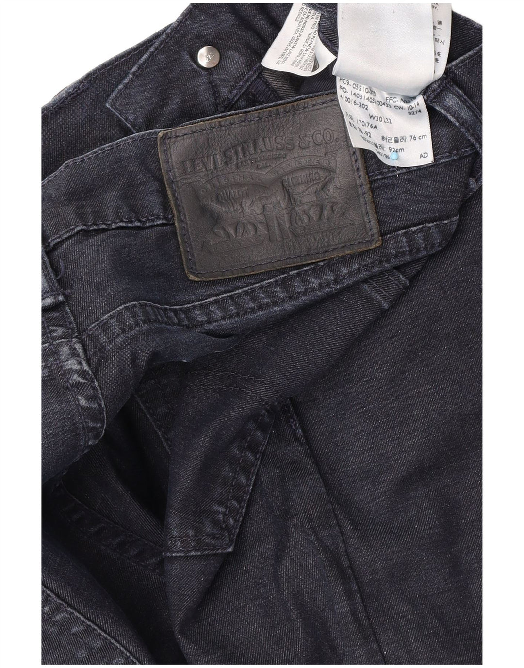 Levi's Mens Slim Jeans W30 L32 Navy Blue Cotton