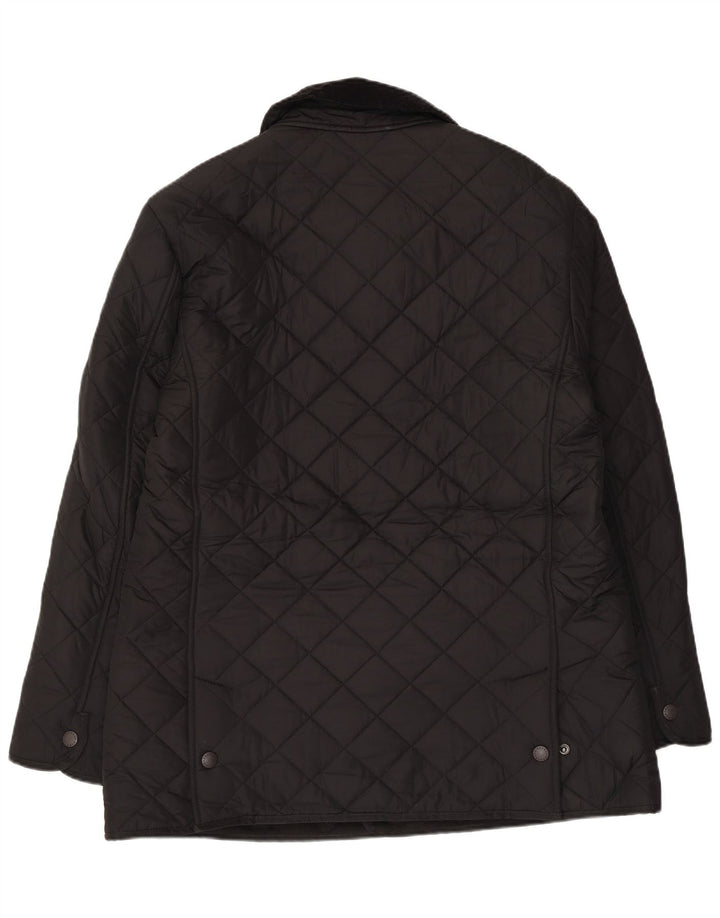 Barbour Mens Quilted Jacket UK 40 Large Black Polyester