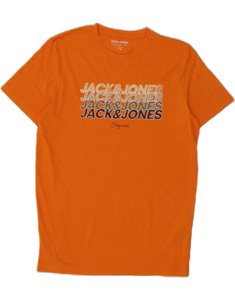 JACK & JONES Mens Graphic T-Shirt Top Medium Orange Cotton Vintage Jack & Jones and Second-Hand Jack & Jones from Messina Hembry 