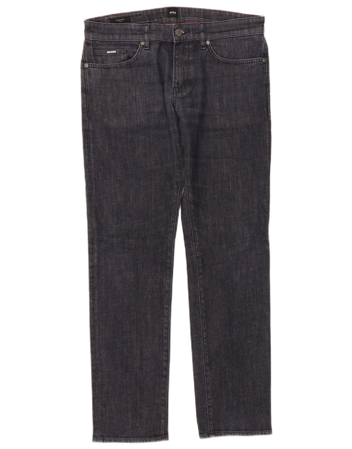 HUGO BOSS Mens Candiani Slim Jeans W32 L32 Navy Blue Cotton
