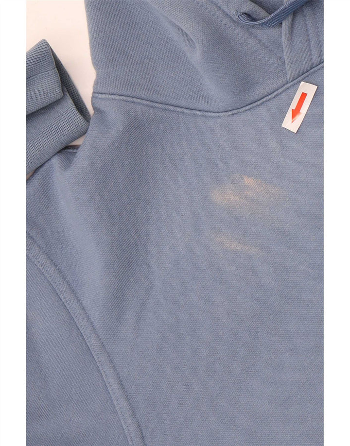 Champion Mens Hoodie Jumper Small Blue Cotton