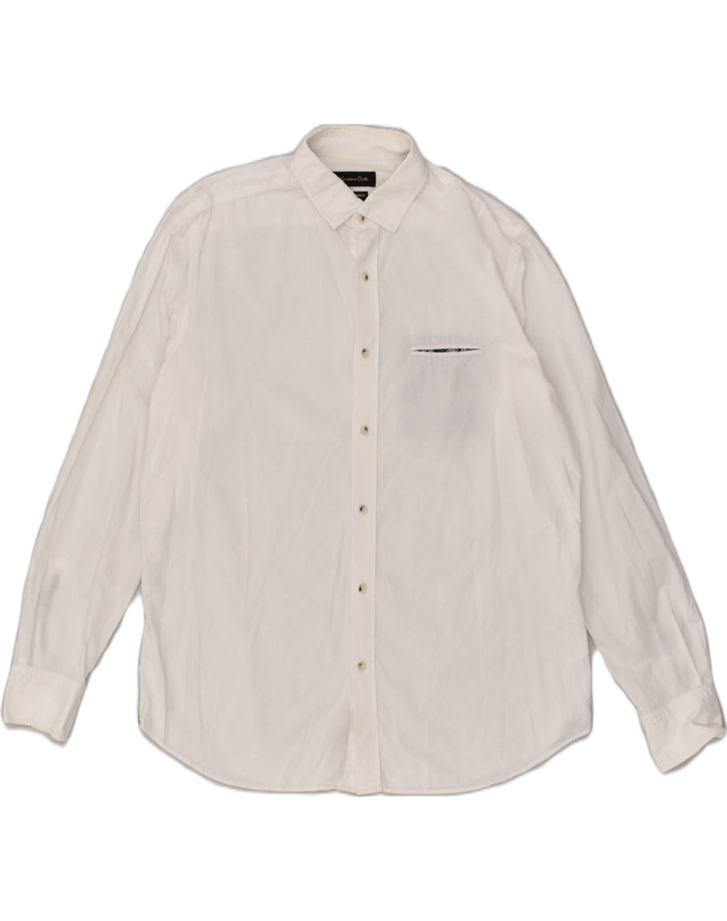 MASSIMO DUTTI Mens Shirt Large White Cotton | Vintage Massimo Dutti | Thrift | Second-Hand Massimo Dutti | Used Clothing | Messina Hembry 