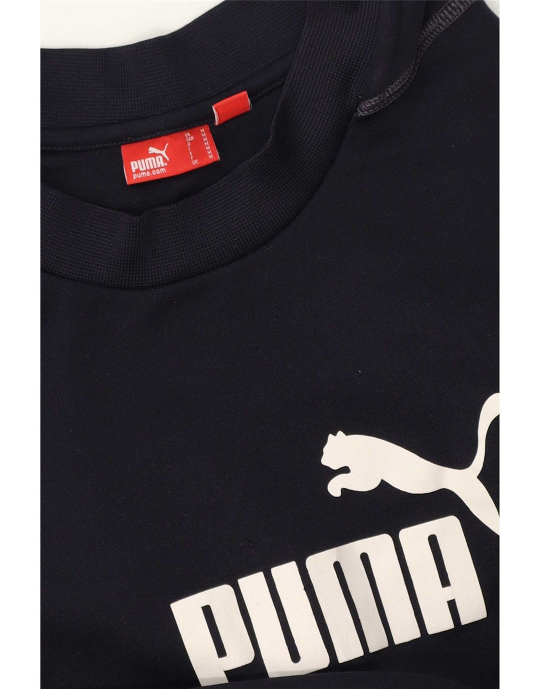 Puma Mens Graphic Top Long Sleeve Medium Navy Blue