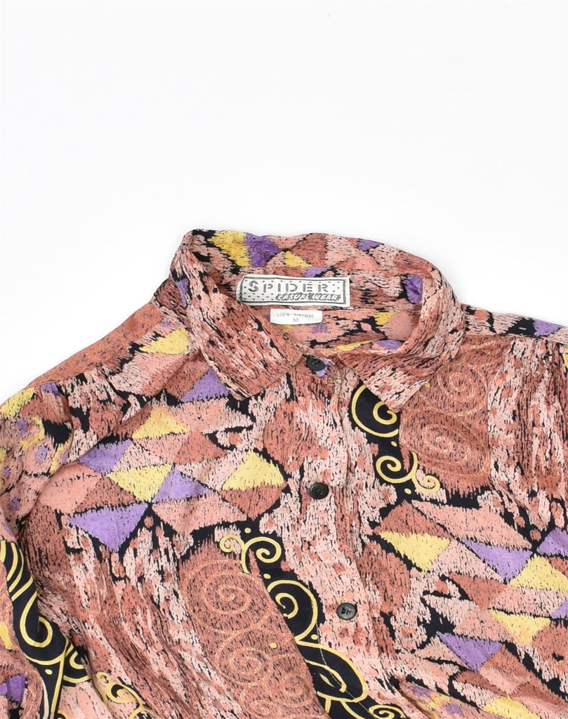 VINTAGE Womens Crazy Pattern Shirt UK 12 Medium Multicoloured Viscose | Vintage Vintage | Thrift | Second-Hand Vintage | Used Clothing | Messina Hembry 