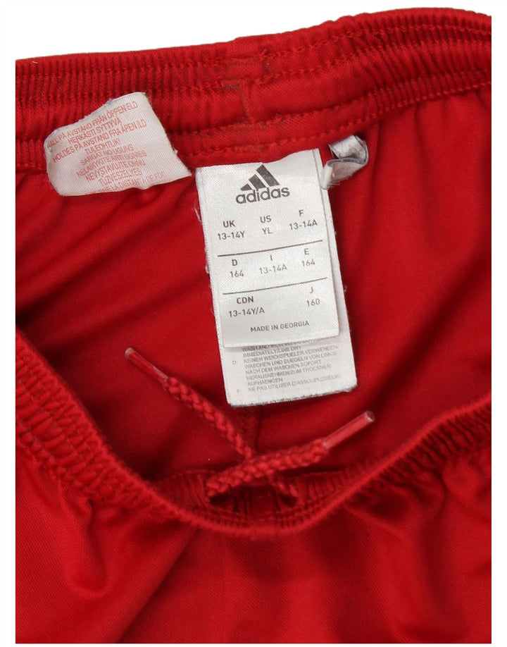 Adidas Boys Climalite Sport Shorts 13-14 Years  Red Polyester