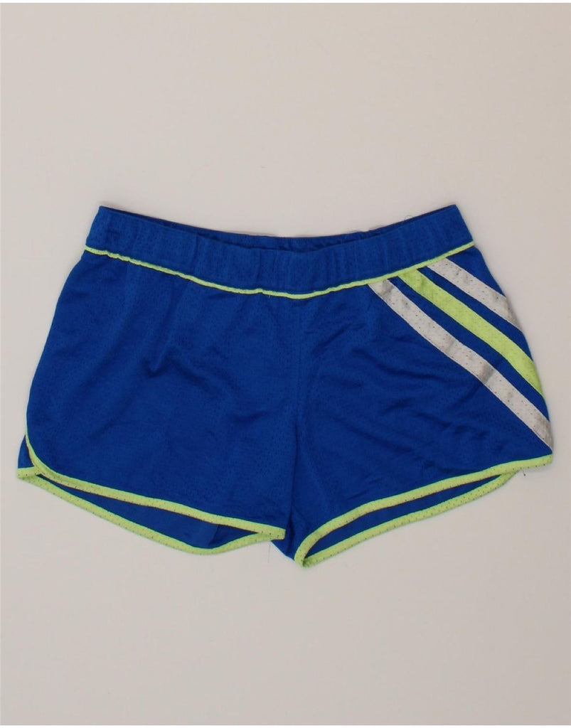 ADIDAS Womens Sport Shorts UK 14  Large Blue Polyester Vintage Adidas and Second-Hand Adidas from Messina Hembry 