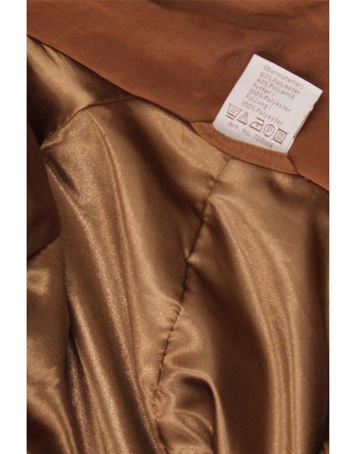 Paco Calvari Womens Oversized Overcoat IT 44/46 Large Brown Polyester