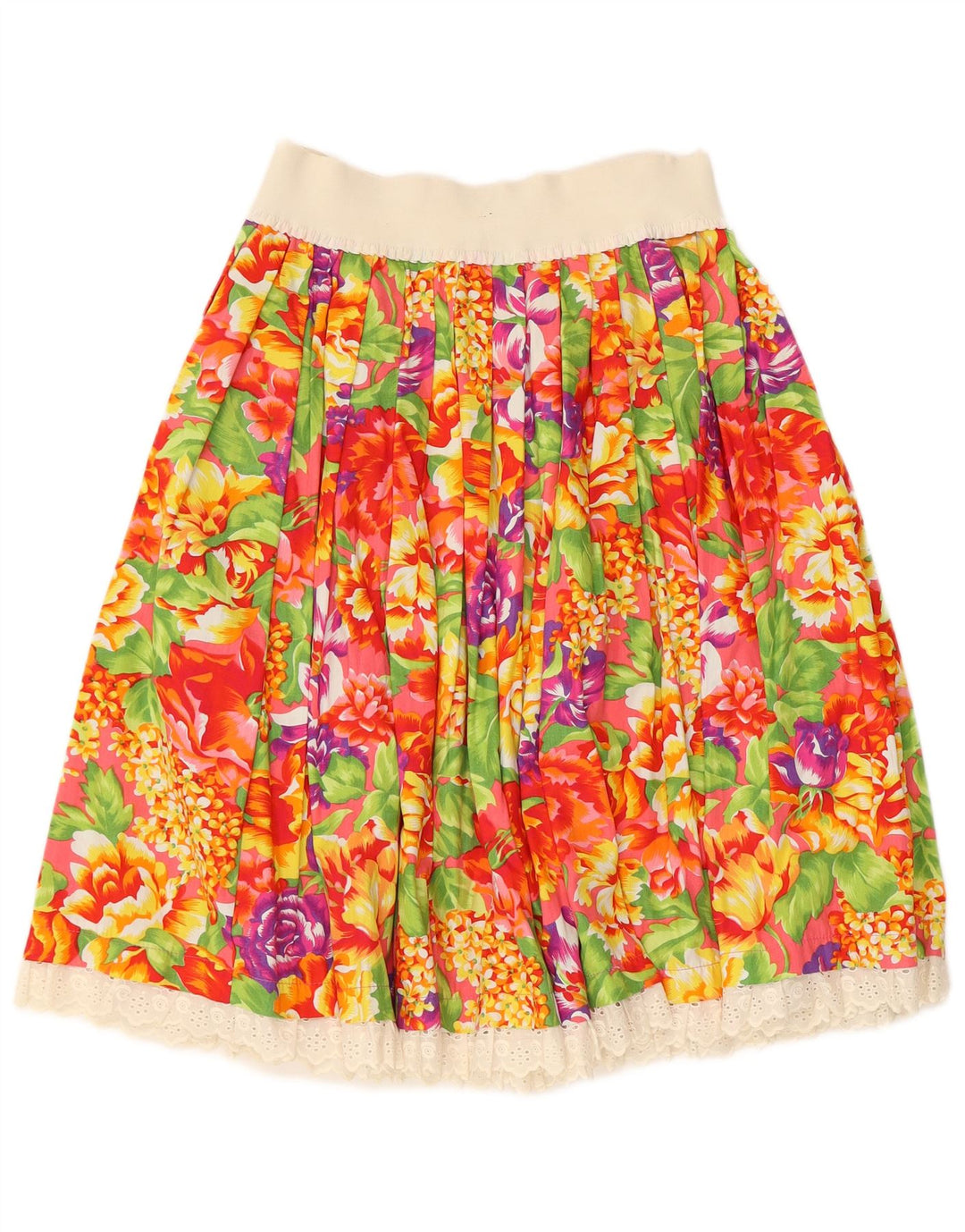 Zucchero Womens Pleated Skirt UK 14 Medium W28 Multicoloured Floral