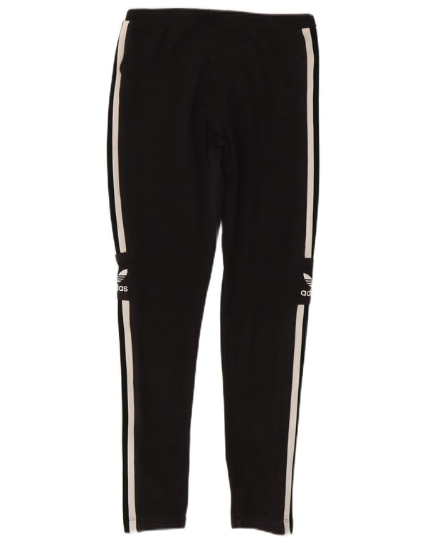 Adidas Womens Graphic Leggings UK 10 Small  Black Cotton