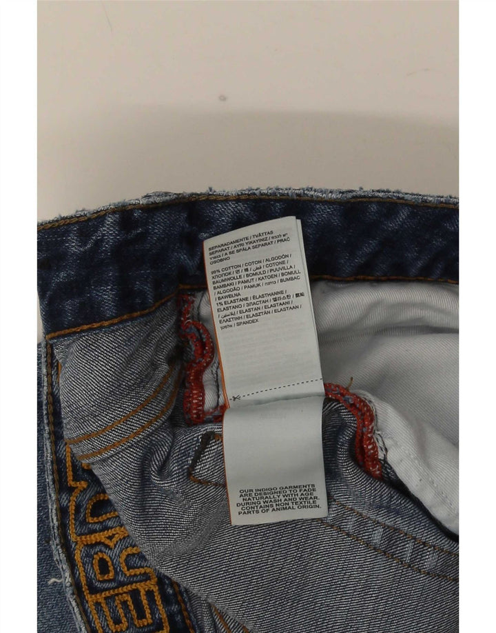 Superdry Mens Straight Jeans W34 L29 Blue Cotton