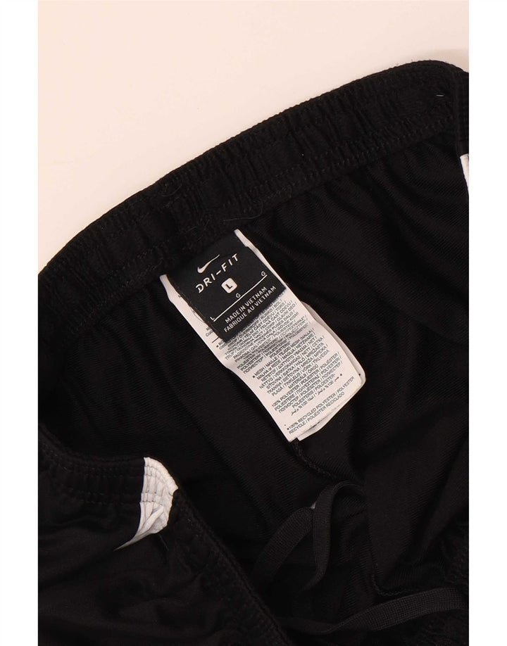 Nike Mens Dri Fit Tracksuit Trousers Large  Black Colourblock Polyester