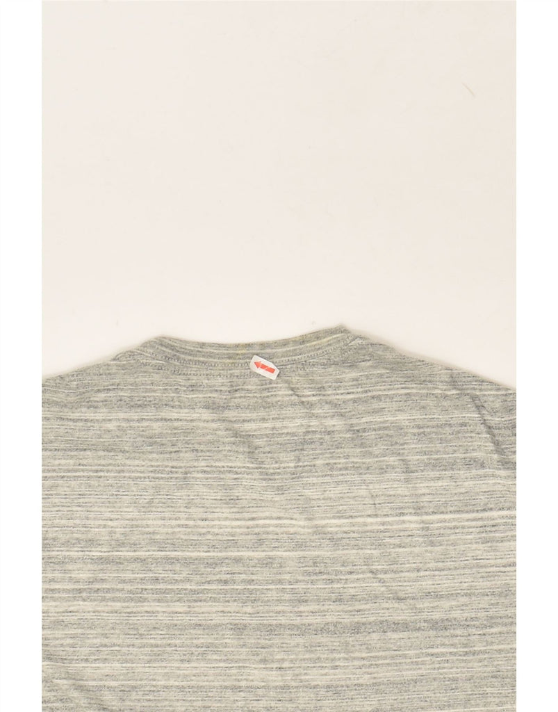 EDDIE BAUER Mens T-Shirt Top Small Grey Pinstripe Cotton | Vintage Eddie Bauer | Thrift | Second-Hand Eddie Bauer | Used Clothing | Messina Hembry 