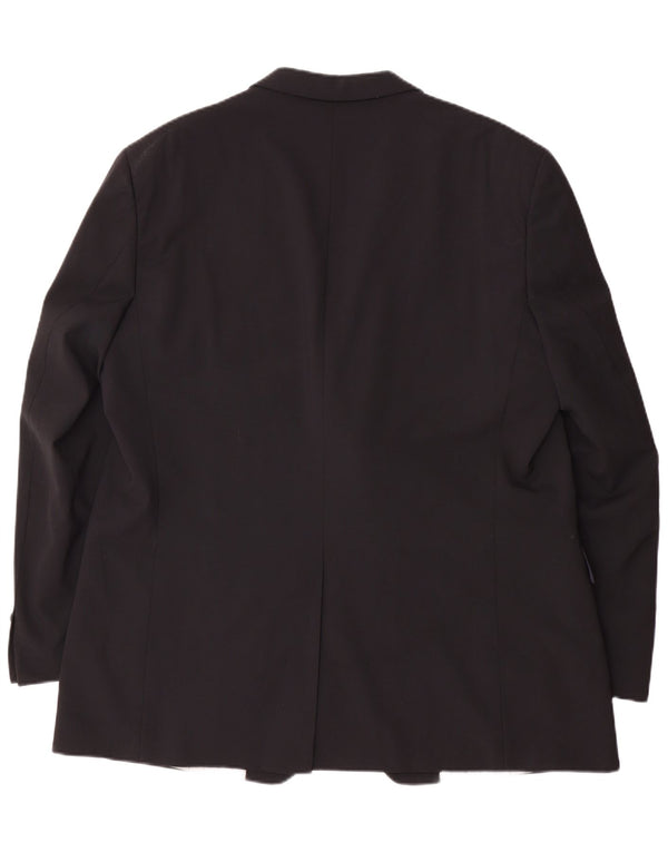 DOUGLAS Mens 2 Button Blazer Jacket UK 46 3XL Black Polyester