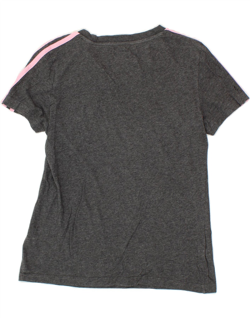 ADIDAS Womens T-Shirt Top UK 10 Small Grey Cotton Vintage Adidas and Second-Hand Adidas from Messina Hembry 