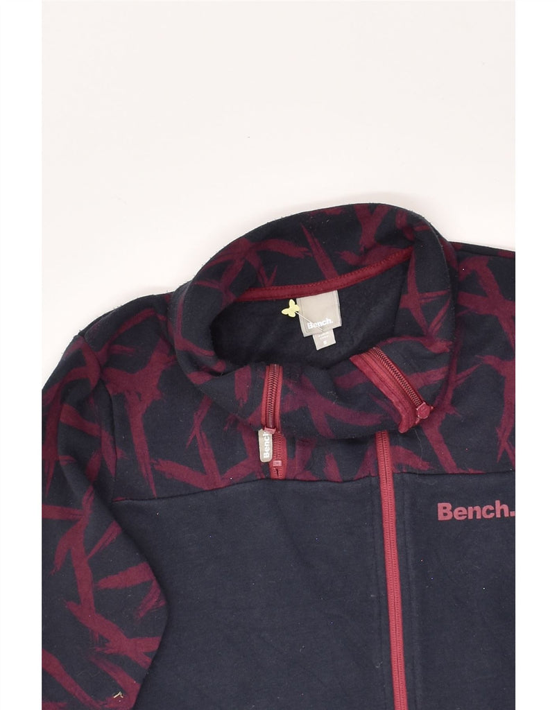 BENCH Womens Tracksuit Top Jacket UK 10 Small Navy Blue Colourblock | Vintage Bench | Thrift | Second-Hand Bench | Used Clothing | Messina Hembry 