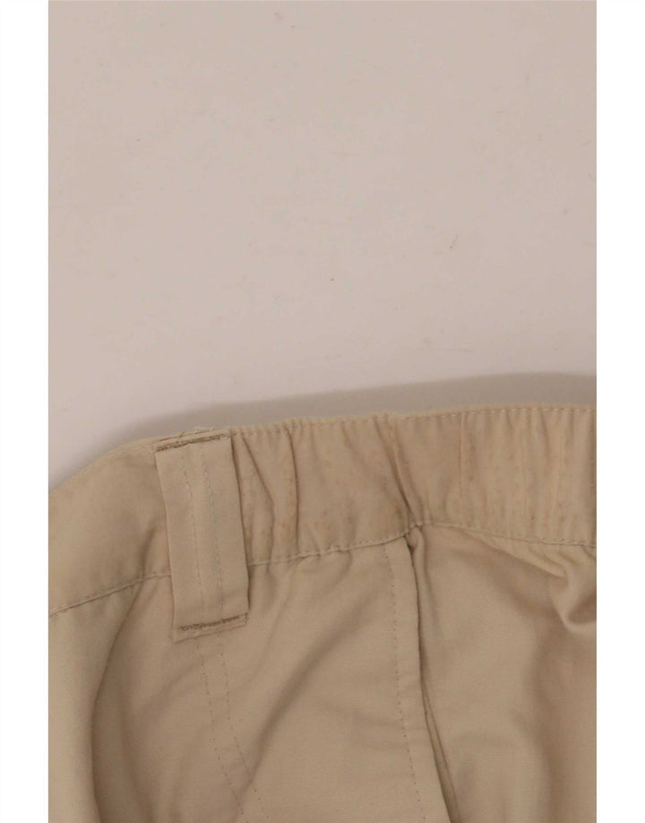 Moorhead Mens Straight Cargo Trousers W34 L34 Beige Polyamide