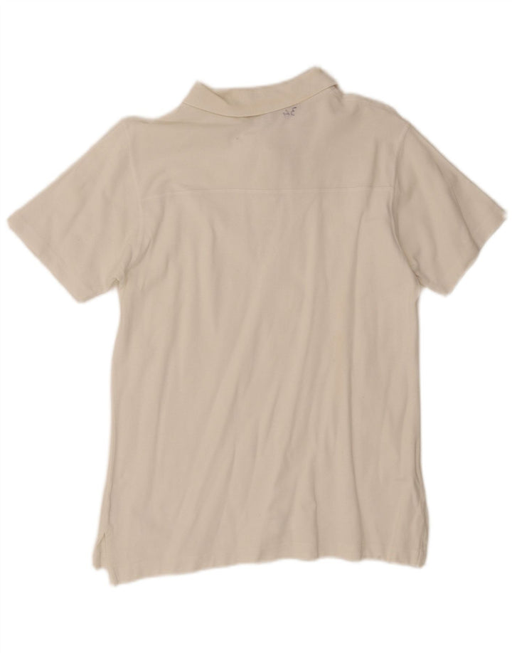 Moschino Mens Polo Shirt Medium White Cotton