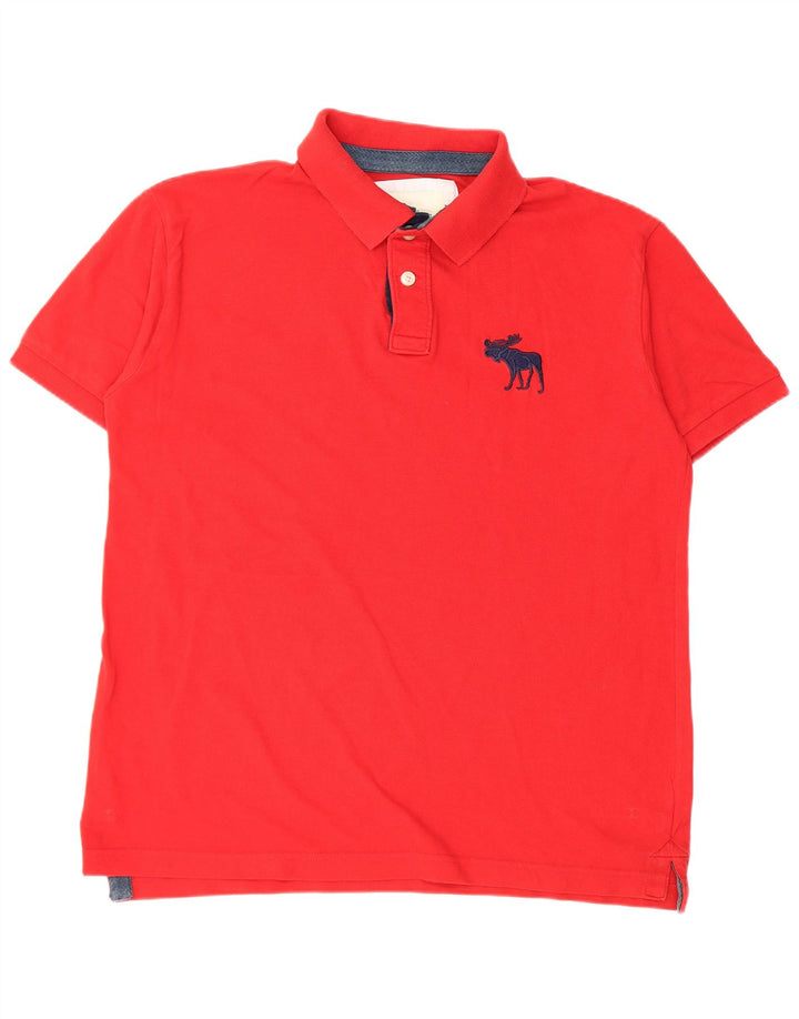 ABERCROMBIE & FITCH Mens Polo Shirt 2XL Red
