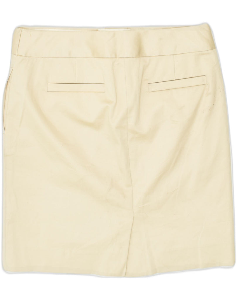 J. CREW Womens Straight Skirt US 0 XS W30  Beige Cotton | Vintage J. Crew | Thrift | Second-Hand J. Crew | Used Clothing | Messina Hembry 