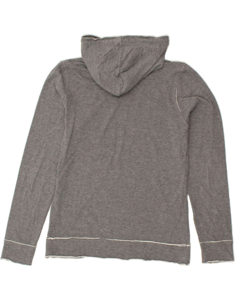 JACK & JONES Womens Graphic Hoodie Jumper UK 14 Medium Grey Cotton | Vintage Jack & Jones | Thrift | Second-Hand Jack & Jones | Used Clothing | Messina Hembry 