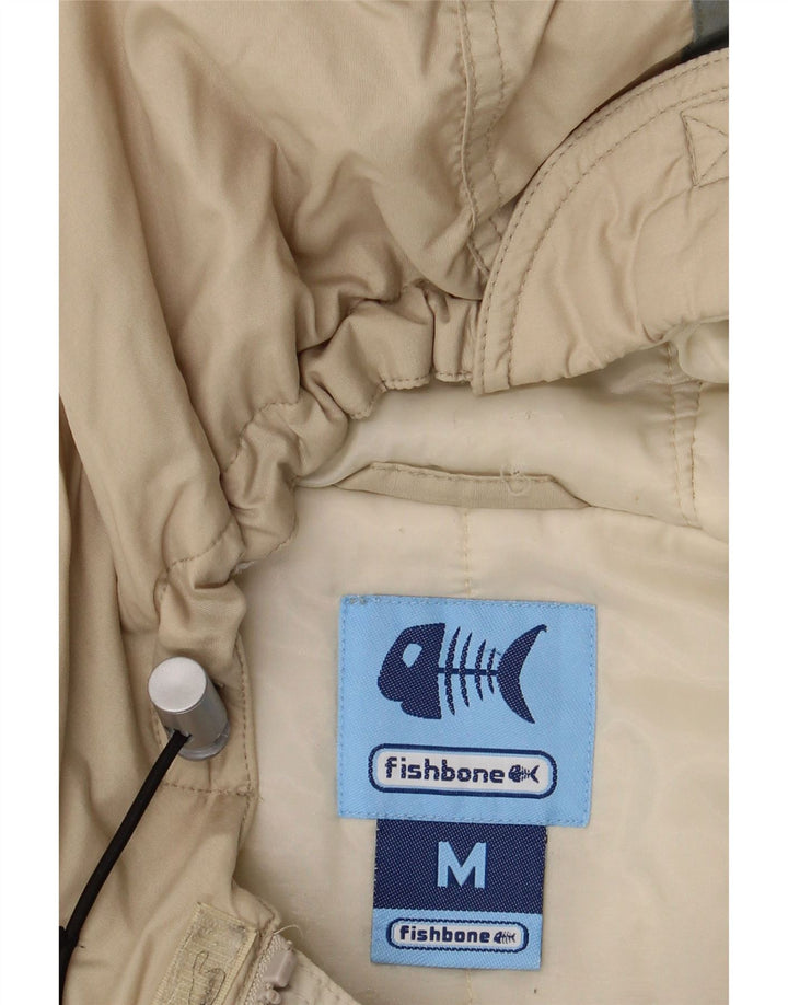Fishbone Mens Hooded Anorak Jacket UK 38 Medium Beige