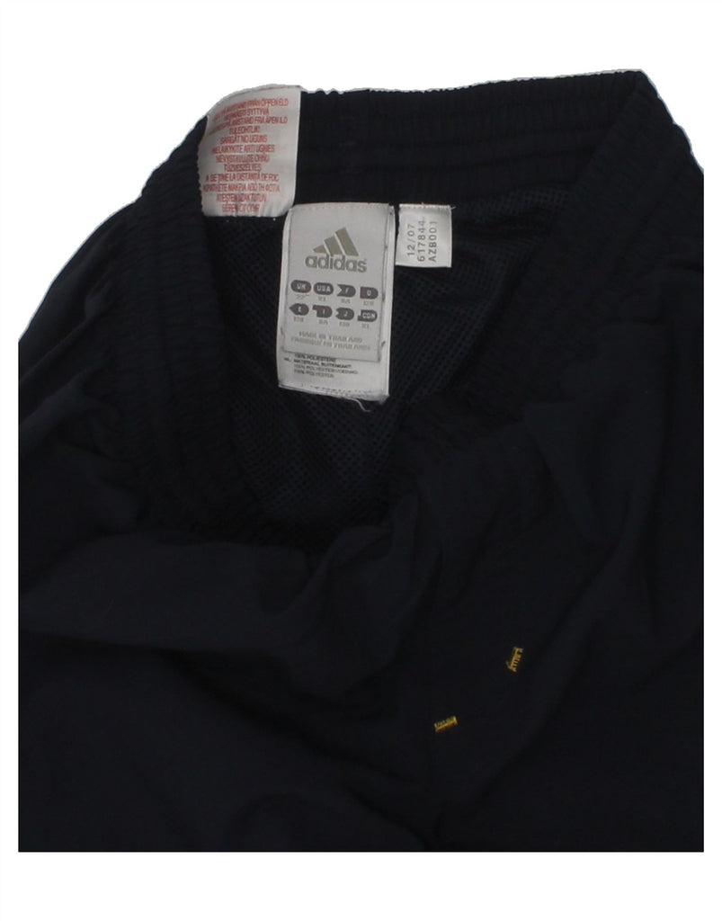 ADIDAS Boys Graphic Sport Shorts 7-8 Years Navy Blue Polyester | Vintage Adidas | Thrift | Second-Hand Adidas | Used Clothing | Messina Hembry 