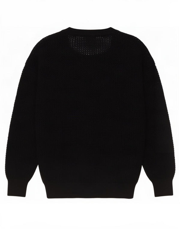 Zara Womens Oversized Boat Neck Jumper Sweater UK 14 Medium Black