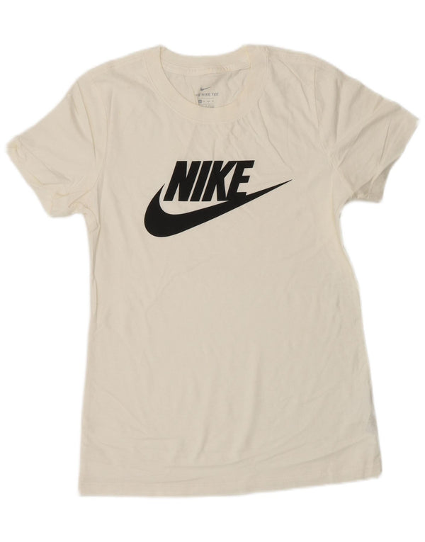 NIKE Womens Graphic T-Shirt Top UK 6 XS White
