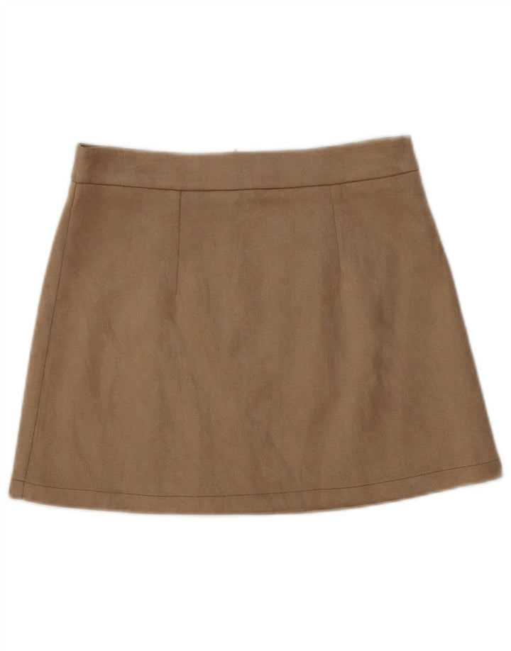 Les Copains Womens Low Waist Mini Skirt IT 40 Small W30  Beige Polyester